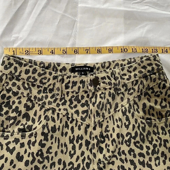 William B Leopard Print Jeans Size S (26) Crop High Rise High Waist Mobwife - Picture 14 of 14